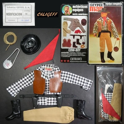 Винтажный 1975 Geyper человек Wild West ковбой бокс-сет ~ почти как новый ~ GI Joe - Изображение 1 из 4
