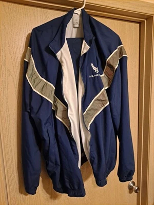 USAF Air Force PT Jacket Large Long & Pants Large Track Running Jogger Suit - Image 1 of 4