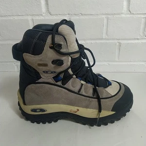 Salomon Women's Hiking Boots UK Size 4 Grey Blue Upper Goretex Waterproof - Picture 1 of 11