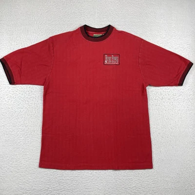 Dogsledding Shirt Mens XL Red Husky Power Musher Mushing Alaska VTG Vintage - Image 1 of 4