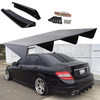 For Mercedes-Benz C Rear Bumper Diffuser 4 Fin /Spoiler /Splitter Rear Spats Foto 1 de 4