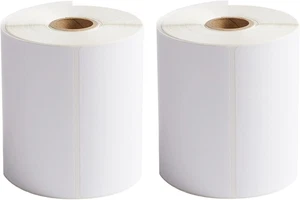 2 rollos de etiquetas térmicas de envío 4x6 núcleo de 1" para Zebra 2844 ZP450 ZP505 - Imagen 1 de 7