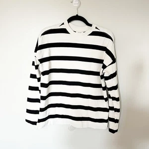 AYR Early Morn Tee Shirt Striped Jersey Knit Preppy Quiet Luxury size xs - Picture 1 of 11