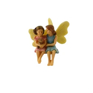 Baby & Big Sister & Cat Figurine Fairy Garden Accessory Dollhouse Decor Ornament - Picture 1 of 5
