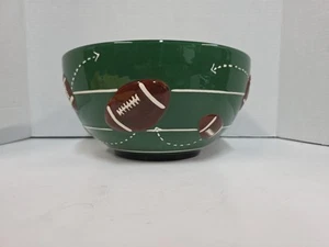 Cracker Barrel Football Snack Bowl Family Friends Food And Football Vintage - Picture 1 of 12