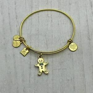 Bracciale Uomo Pan di Zenzero Alex e Ani Tono Oro Vacanze Braccialetto Charm Espandibile - Foto 1 di 4