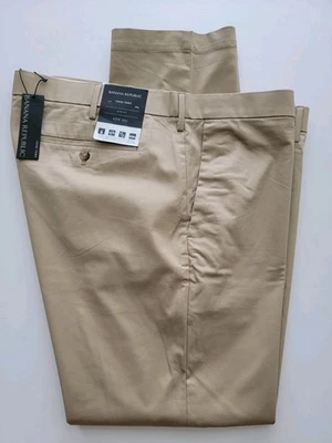 NEW $120 BANANA REPUBLIC Core Temp SLIM Pants 42 x 32 Lightweight Beige STRETCH - Image 1 of 4
