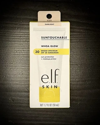 e.l.f. Protector solar e imprimación Skin Suntouchable Whoa Glow FPS 35 1,7 OZ luz solar Foto 1 de 4