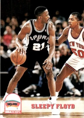 1993-94 NBA Hoops Basketball Card Sleepy Floyd San Antonio Spurs #404 - Image 1 of 2