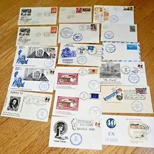 17 UNITED NATIONS STAMPED COVER Envelopes 1959/1968/1973/1975/1976/1977/1985 - Picture 1 of 17