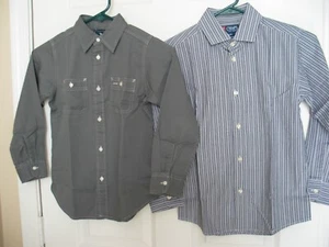Lot of 2 boys size 6/S(8) long sleeve button front shirt American Living & Chaps - Picture 1 of 7