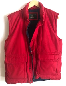 Orvis Gänsedaunen gefütterte Weste rot Medium Vintage Herren durchgehender Reißverschluss - Bild 1 von 13