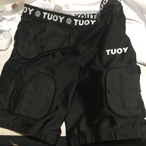 TUOY 5 PADS Padded Compression Shorts Black - Youth Boys Size Large - Picture 1 of 6