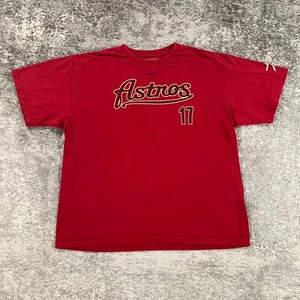 VTG Houston Astros Shirt Mens XL Red Lance Berkman Crew Neck Nike Center Check - Picture 1 of 14