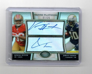 2011 TOPPS PLATINUM KENDALL HUNTER & JORDAN TODMAN 7/25 DUAL AUTO REFRACTOR RC.