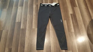 ADIDAS techfit women's Large size 29X24 yoga workout jegging gray pants NWT - Picture 1 of 18