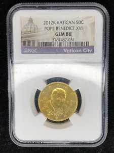 2012 Vatican 50 cent Euro Pope Benedict XVI GEM BU NGC Collectors Coin - Picture 1 of 2