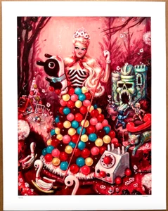 THRILL OF IT ALL SCREEN PRINT BY BRANDI MILNE S/N #3/75 MATTEL BARBIE HE-MAN ART - Picture 1 of 1
