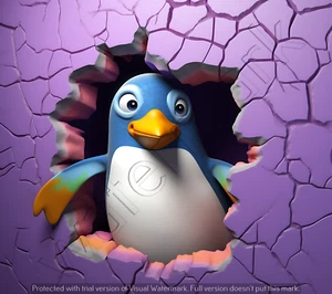 3D Penguin 20 oz tumbler, Optional Bluetooth speaker P0614 - Picture 1 of 1