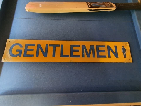 Vintage enamel & Metal BAR/CLUB sign GENTLEMEN 1980’s 1990's Cover