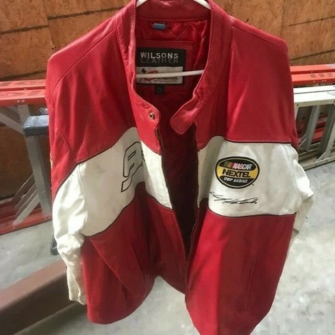VINTAGE KASEY KAHNE NEXTEL CUP #9 WILSON LEATHER JACKET #9 DODGE SIZE 2XL Cover