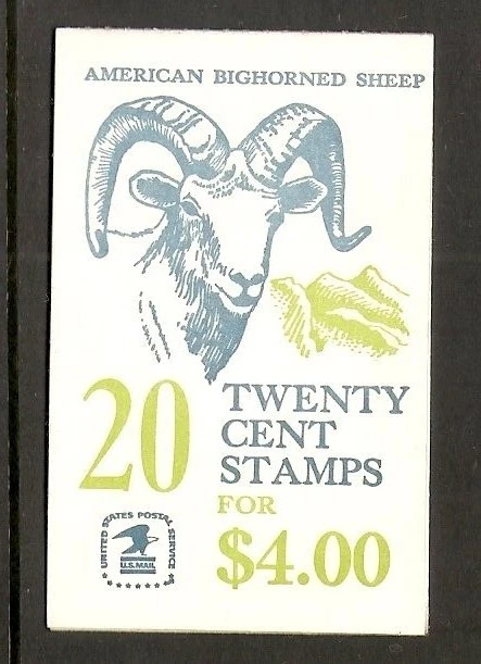 US SC # BK142 American Bighorned Sheep ,Plate # 2. Complete Booklet.  MNH - Image 1 of 2
