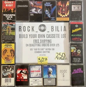 $1 and UP 80s 90s METAL Buy $25 get free shipping CASSETTE TAPES BUILD YOUR LOT - Picture 1 of 419