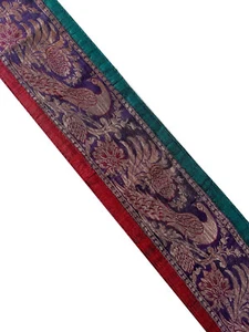 Indian Vintage Brocade Trim Craft Ribbon,Bollywood Style Brocade Saree Border - Picture 1 of 7