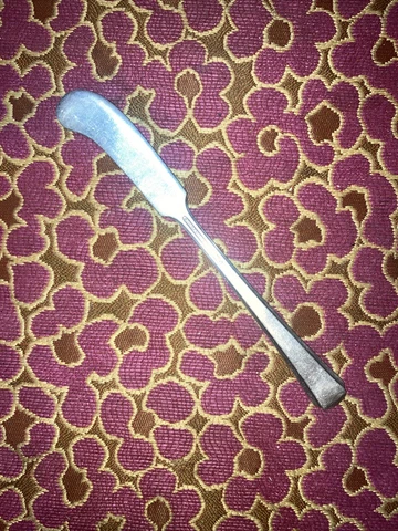Antique Gorham Sterling Butter Knife Monogrammed M Cover