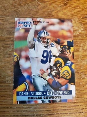 Daniel Stubbs 1991 NFL Pro Set Football Card # 134 Dallas Cowboys - Image 1 of 2