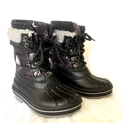 Mishansha Niños Niñas Invierno Botas de Nieve Cálidas Antideslizantes Impermeables Niños Talla 8 Foto 1 de 4