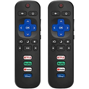 (Pack of 2) Replaced Remote Control Only for Roku TV; Compatible for TCL/Hisense - Picture 1 of 8