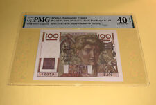 PMG France, Banque de France 100 Francs Banknote 1950 p128c XF40 EPQ