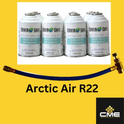 ENVIRO-SAFE REFRIGERANTS Envirosafe Arctic Air for R22, AC Coolant Support, case with hose