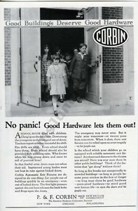 1922 Corbin Door Hardware Automatic Exit PRINT AD Over 100 years old (3460) - Picture 1 of 1
