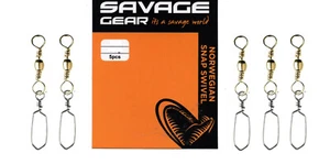 Savage Gear Norwegian Snap Swivels Sizes 2(46kg), 1/0(53kg), 3/0(60kg) Pack of 5 - Picture 1 of 2