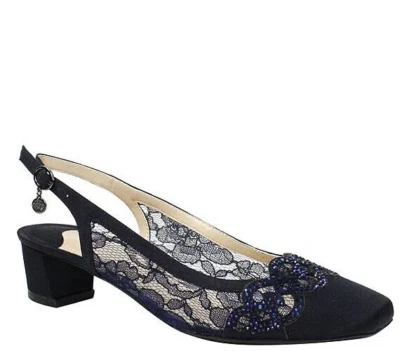 J. Renee navy block heel pumps 7.5 - Image 1 of 3