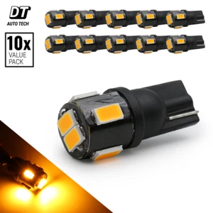 10X T10 921 High Power 2835 Chip LED Amber License Plate Interior Lights Bulbs - Picture 1 of 5