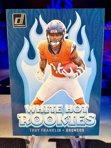 2024 Troy Franklin Panini Donruss White Hot Rookies #WH7 Denver Broncos - Picture 1 of 2