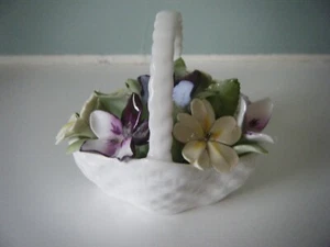 PERFECT Royal Doulton Porcelain Flower Basket Approx 2.5 inches wide - Picture 1 of 3