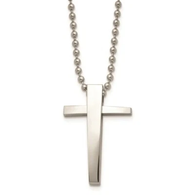 Collar Cruz Acero Inoxidable 22 pulgadas Foto 1 de 4