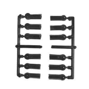 JC Racing Plastic Ball Cup 12 pcs Black For Team Associated RC10 # JCH-022-BK - Picture 1 of 2