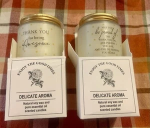 2 Soy Candles Jasmine, Sage&Sea Salt - Picture 1 of 2