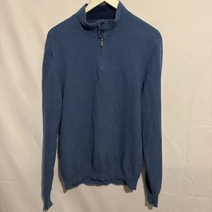 Pullover Massimo Dutti Para Hombres Tejido Algodón Cachemira Cuarto Cremallera Talla Grande - Imagen 1 de 8