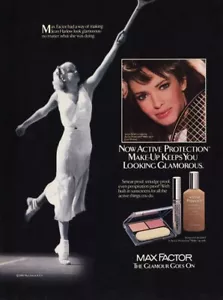 1985 Max Factor Jaclyn Smith Jean Harlow Make-up 1-seitige MAGAZINANZEIGE - Bild 1 von 1