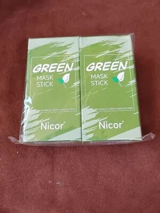 2x Green Tea Purifying Clay Mask Stick Facial Deep Cleansing Pore Acne Remover - Picture 1 of 2