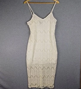 Factorie Dress Womens Small White Mini Crochet Slip Spaghetti Strap Layered Y2K - Picture 1 of 13