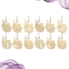  12pcs pendentif en bois suspendu décoration de fête d'artisanat en bois pour