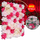 4Pcs Artificial Flower Wall Panel Wedding Party Background Venue Decor 60cmx40cm