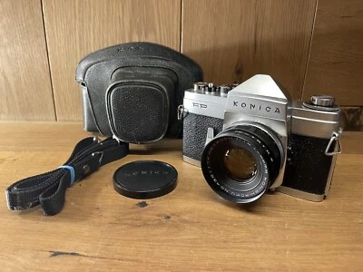 *Near Mint w/ Case* Konica FP Film Camera Hexanon 52mm F/1.8 Standard Lens / JPN - Image 1 of 4